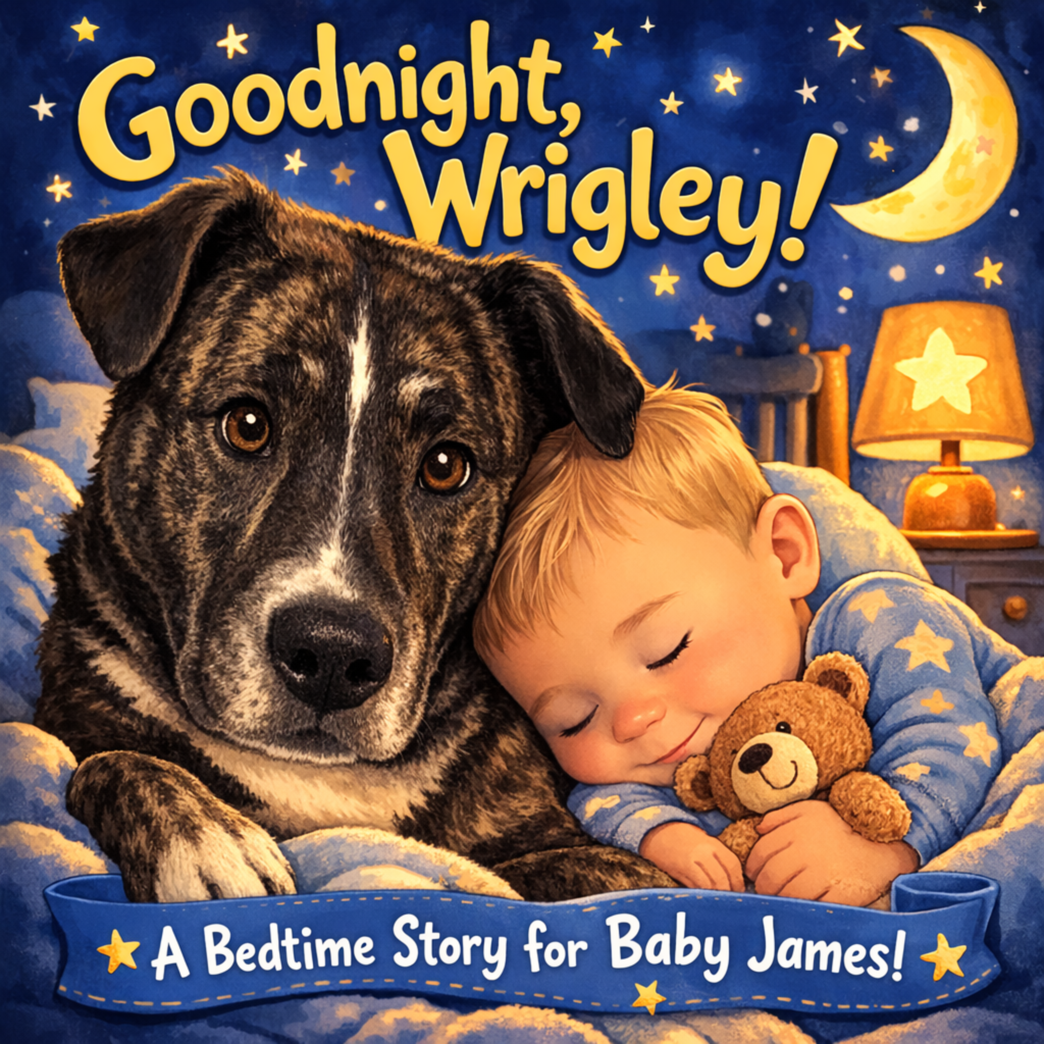 Goodnight, Wrigley! — A Bedtime Story for Baby James